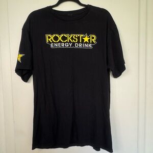 Rockstar Energy Drink Shirt Mens XL Black Tee